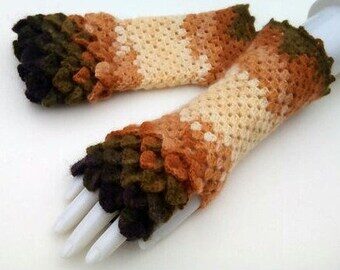 Dragon scale gloves Fingerless gloves Arm warmers Womens gloves Winter  gloves Texting gloves Handmade wrist warmers gloves - Fingerless dragon  gloves - Catalog - Ainashop